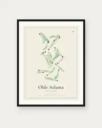 Olde Atlanta Golf Course map print, framed poster