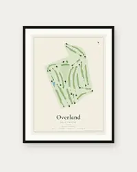 Overland Golf Course map print, framed poster