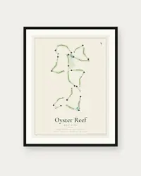 Oyster Reef Golf Club map print, framed poster