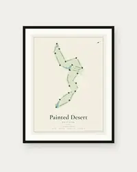 Painted Desert Golf Club map print, framed poster