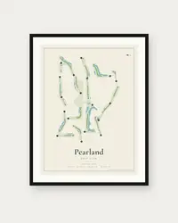 Pearland Golf Club map print, framed poster