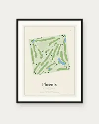 Phoenix Country Club map print, framed poster