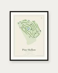 Pine Hollow Country Club map print, framed poster