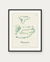 Pinecrest Golf Club map print, framed poster