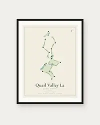 Quail Valley La Quinta Course map print, framed poster