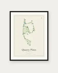 Quarry Pines Golf Club map print, framed poster