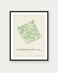 Randolph (North) Course map print, framed poster