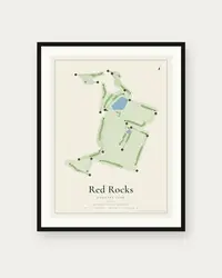 Red Rocks Country Club map print, framed poster