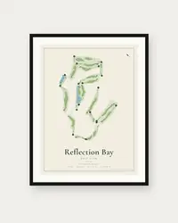 Reflection Bay Golf Club map print, framed poster