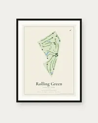 Rolling Green Country Club map print, framed poster