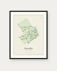 Sewailo map print, framed poster