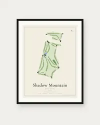 Shadow Mountain Golf Club map print, framed poster