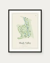 Shady Valley Country Club map print, framed poster