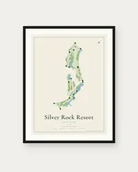 Silver Rock Resort Golf Club map print, framed poster