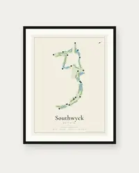 Southwyck Golf Club map print, framed poster