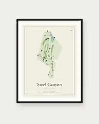 Steel Canyon Golf Club map print, framed poster