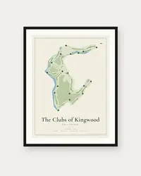 The Clubs of Kingwood - Deerwood map print, framed poster