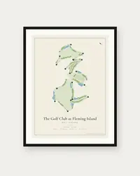 The Golf Club at Fleming Island map print, framed poster