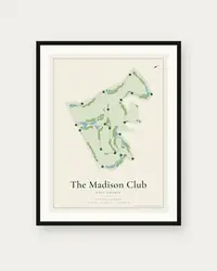 The Madison Club map print, framed poster