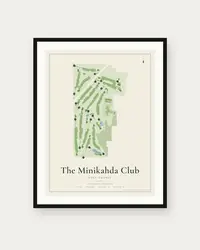The Minikahda Club map print, framed poster