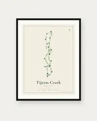 Tijeras Creek Golf Club map print, framed poster