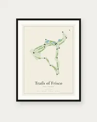 Trails of Frisco Golf Course map print, framed poster