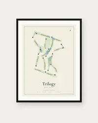 Trilogy Golf Club at La Quinta map print, framed poster