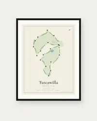 Tuscawilla Country Club map print, framed poster