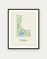 Wellshire Golf Course map print, framed poster