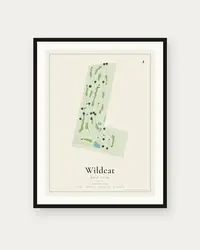 Wildcat Golf Club - Highlands Course map print, framed poster