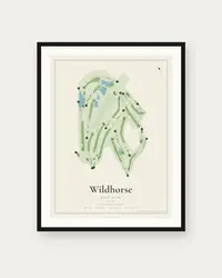 Wildhorse Golf Club map print, framed poster
