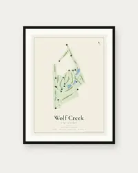 Wolf Creek Golf Course map print, framed poster