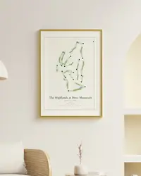 The Highlands at Dove Mountain (Heritage Highlands) map print, framed in a room