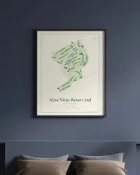 Aliso Viejo Resort and Golf Course map print, in a second room