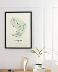 Bearpath map print, in a second room