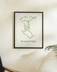Bernardo Heights Country Club map print, in a second room
