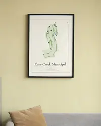 Cave Creek Municipal Golf Course map print, in a second room