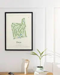 Dwan Golf Course map print, in a second room