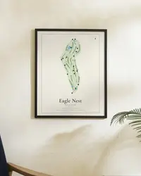 Eagle Nest Golf Club map print, in a second room
