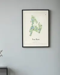 Fox Run Golf Links map print, in a second room