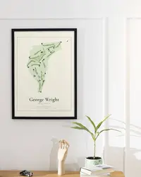 George Wright Golf Course map print, in a second room