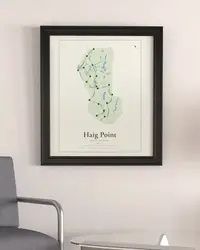 Haig Point map print, in a second room