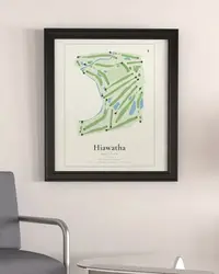 Hiawatha Golf Club map print, in a second room