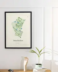 Interlachen Country Club map print, in a second room