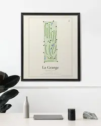 La Grange Country Club map print, in a second room