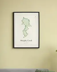 Murphy Creek Golf Course map print, in a second room