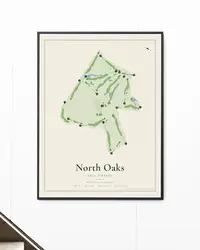 North Oaks Golf Course map print, in a second room