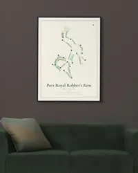 Port Royal Robber's Row Golf Course map print, in a second room
