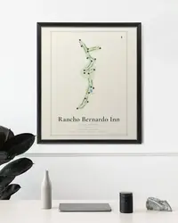 Rancho Bernardo Inn Golf Course map print, in a second room