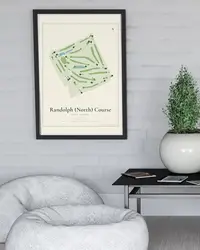 Randolph (North) Course map print, in a second room